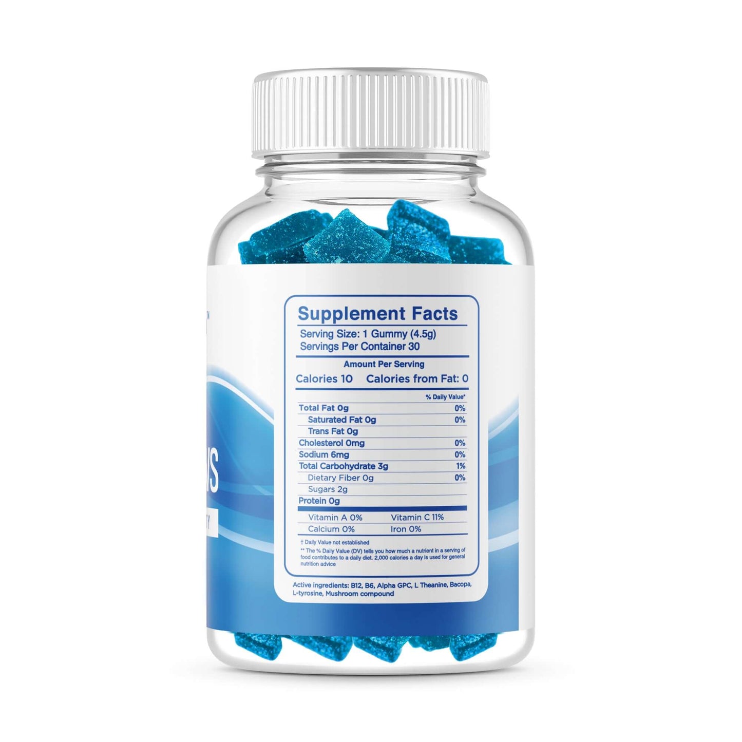 Crestline Neuro Chews bottle, promoting healthy blood sugar levels and glucose management with nutritional facts.