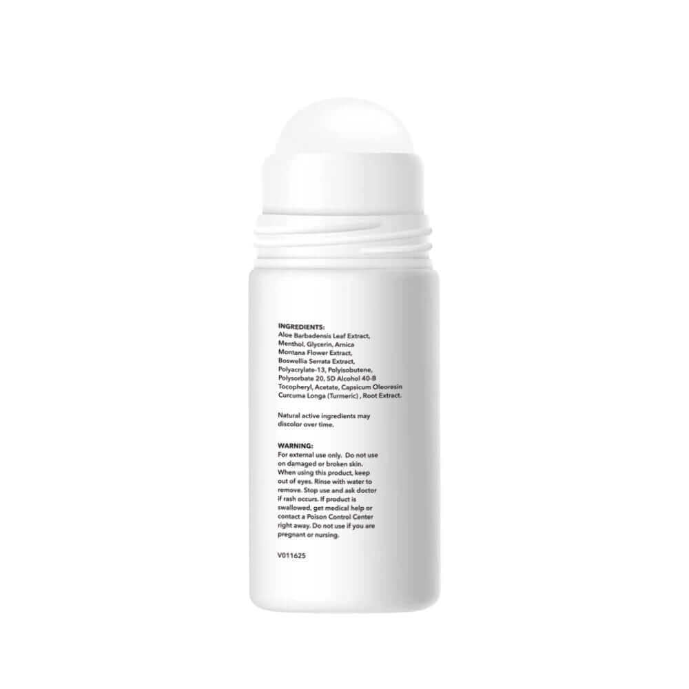 Crestline Roll-On Pain Reliever bottle showcasing natural ingredients for targeted muscle and joint relief.